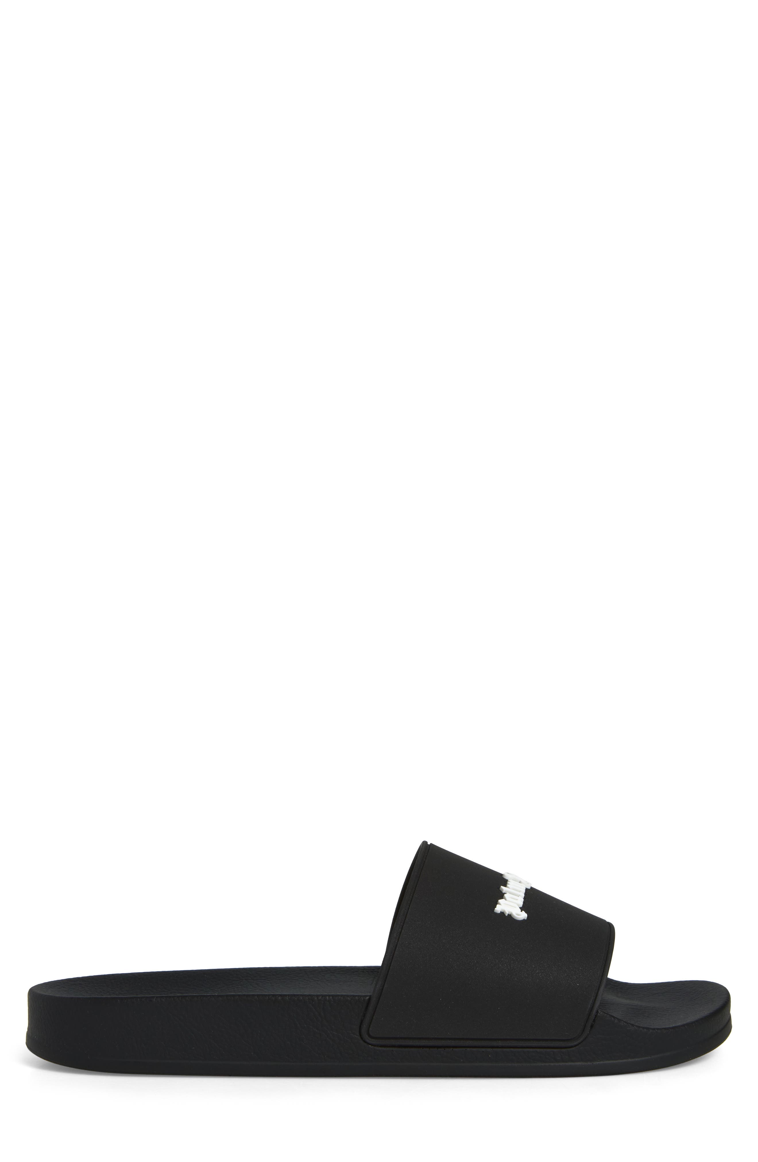 Logo Pool Slide Sandal, Alternate, color, BLACK/WHITE