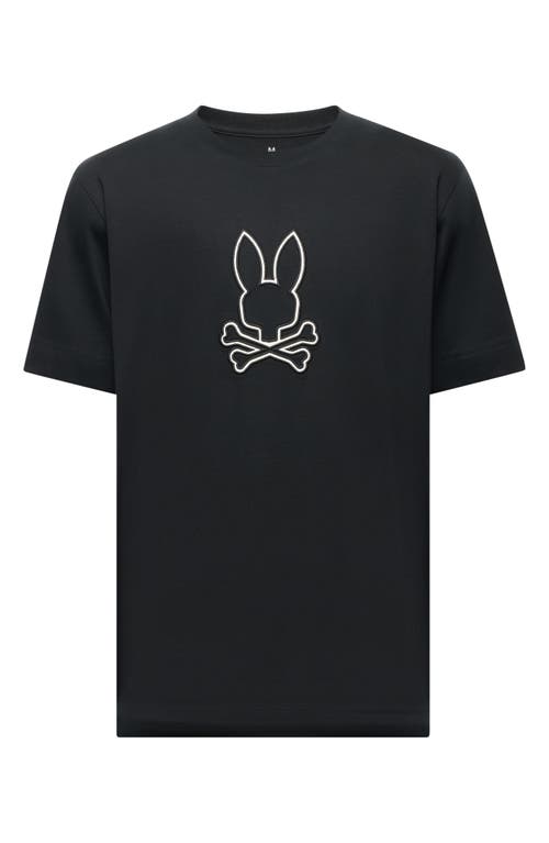 Psycho Bunny Seth Appliqué Graphic T-shirt In Black