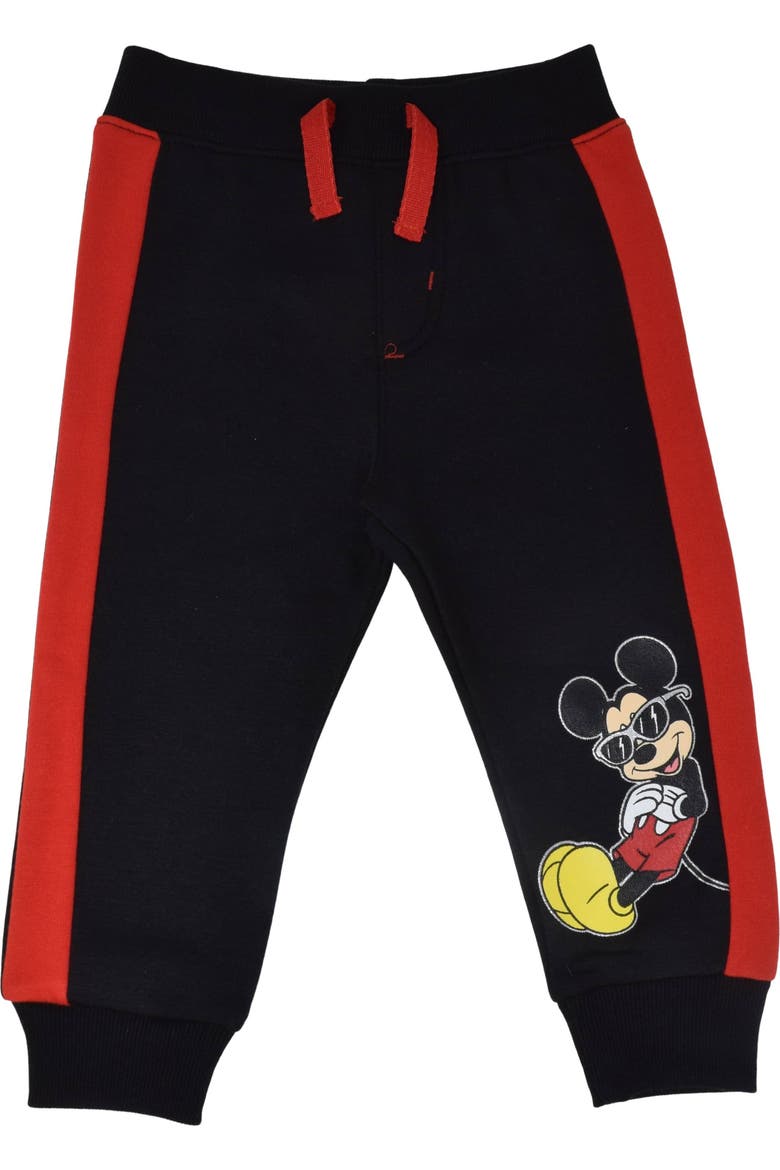 Mickey Mouse Fleece Jogger Pants 2-pack (baby), Alternate, color, Mickey Black Red Grey