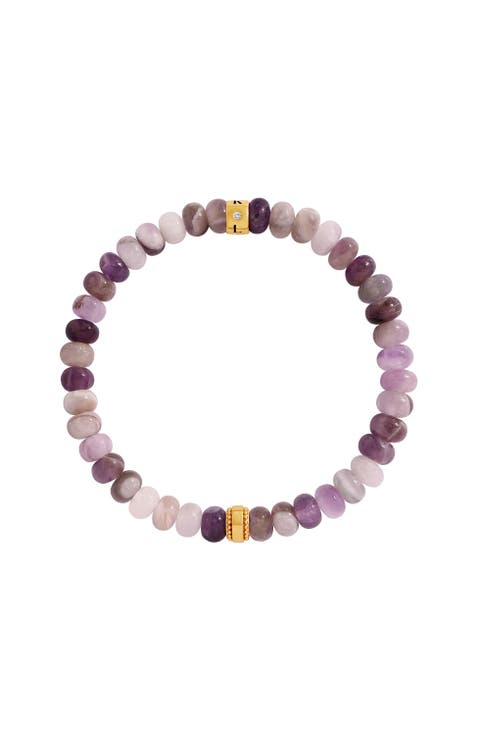 Calm Spirit Amethyst & CZ Gold Bracelet
