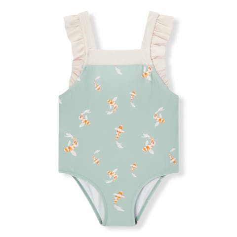 Ruffle Square Neck Swimsuit (Toddler)