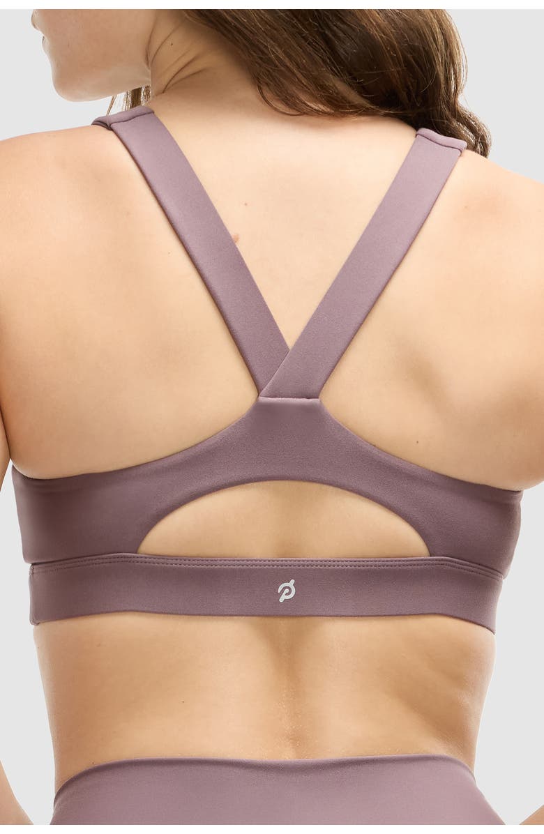 Peloton Cadent Mid Neck V Strap Bra, Alternate, color, Sparrow