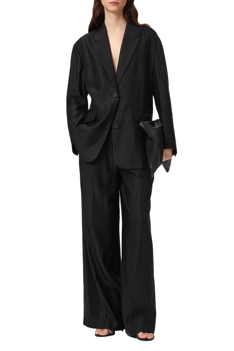 Charley Oversize Blazer, Alternate, color, BLACK