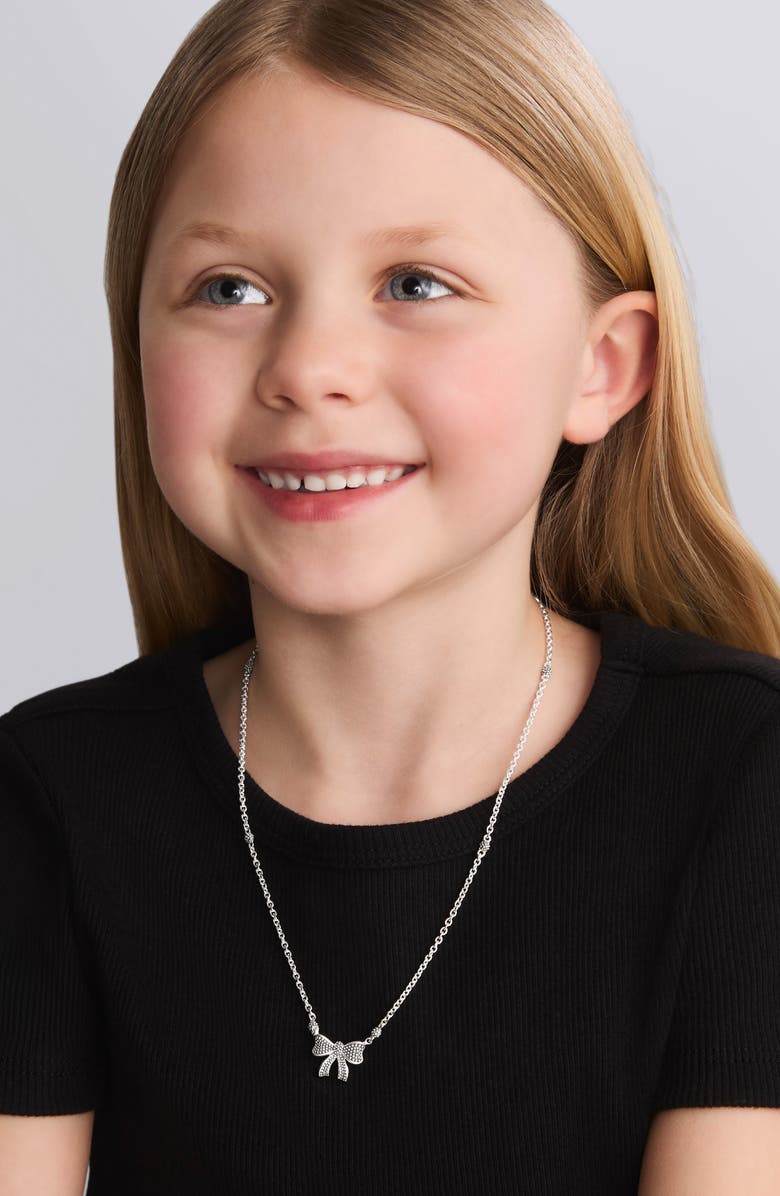 LAGOS Kinder Caviar Bow Necklace, Alternate, color,