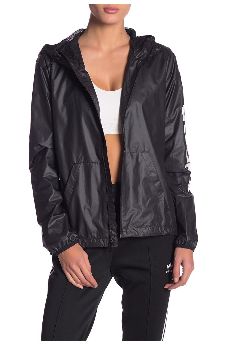 adidas Zip-Up Hooded Windbreaker, Main, color,