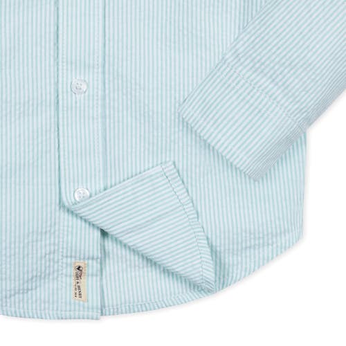Hope & Henry Boys' Organic Seersucker Shirt, Kids In Mint Seersucker