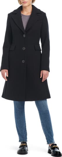 Kate Spade New York wool blend coat with removable faux fur collar Nordstrom