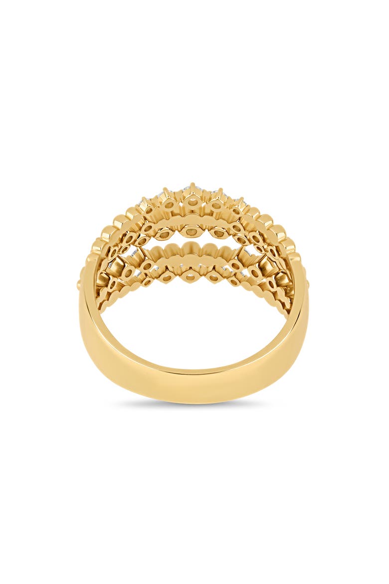 Mykonos Diamond Multirow Wide Ring (Online Trunk Show), Alternate, color, 18K YELLOW GOLD