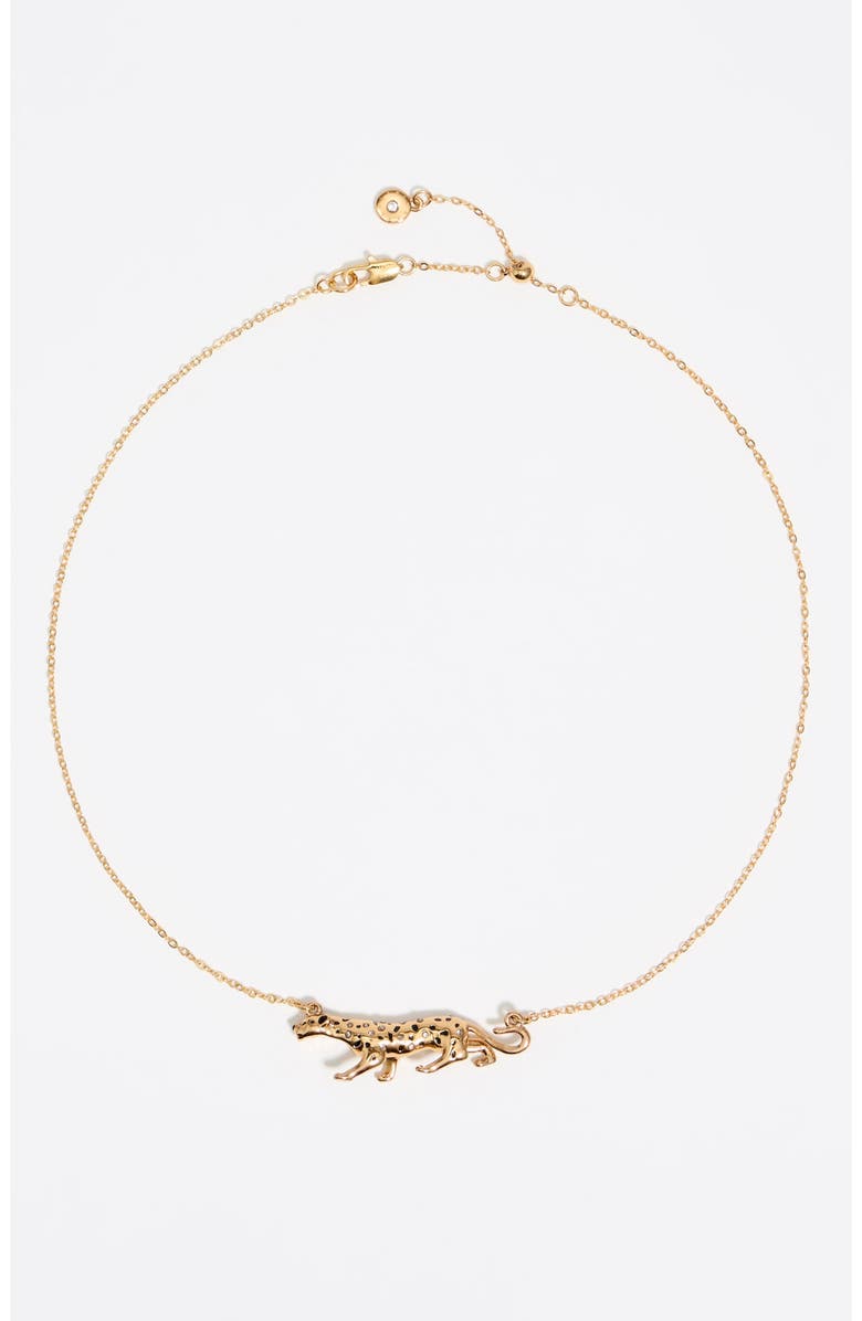 Bimba y Lola Dark Panther Necklace, Main, color, Gold