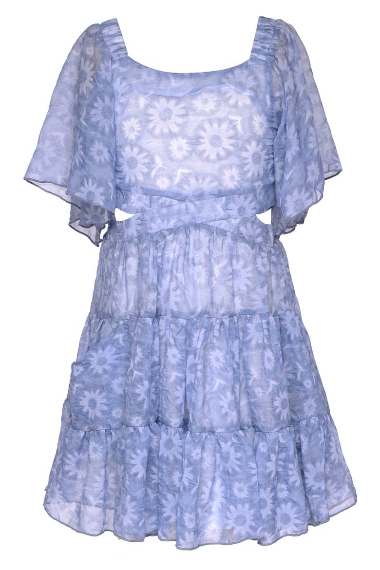 Kids' Tiered Dress, Main, color, BLUE MULTI