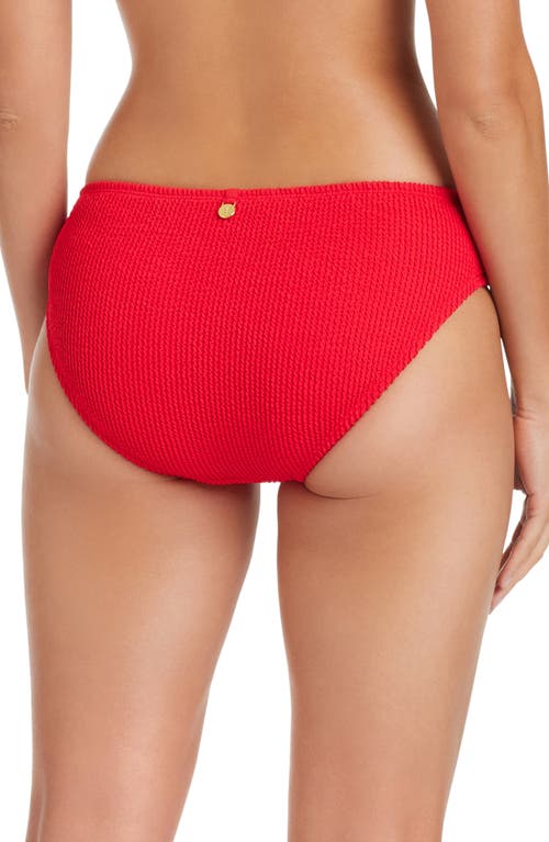 Bleu Rod Beattie Rod Beattie Pucker Up Seersucker Hipster Bikini Bottoms In Red