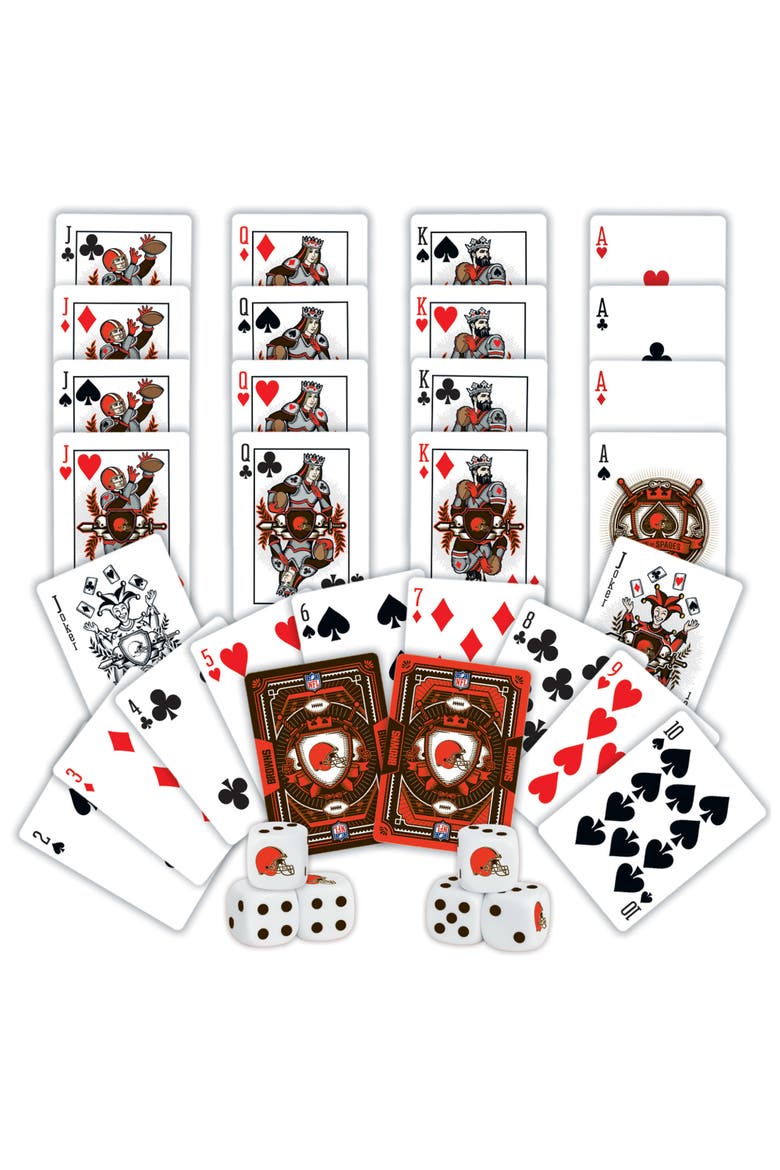 Cleveland Browns Playing Cards & Dice, Alternate, color, Multicolor