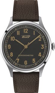 Tissot Heritage 1938 Leather Strap Watch, 39mm