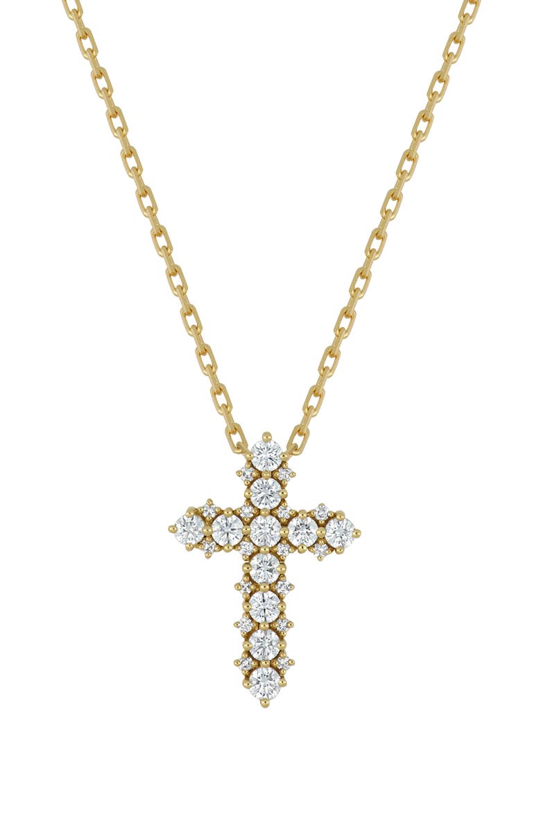 Bony Levy Icon Diamond Cross Pendant Necklace, Main, color, 18K Yellow Gold