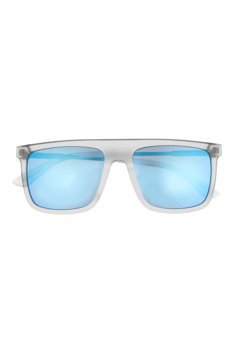 55mm Flat Top Square Sunglasses, Main, color, GREY