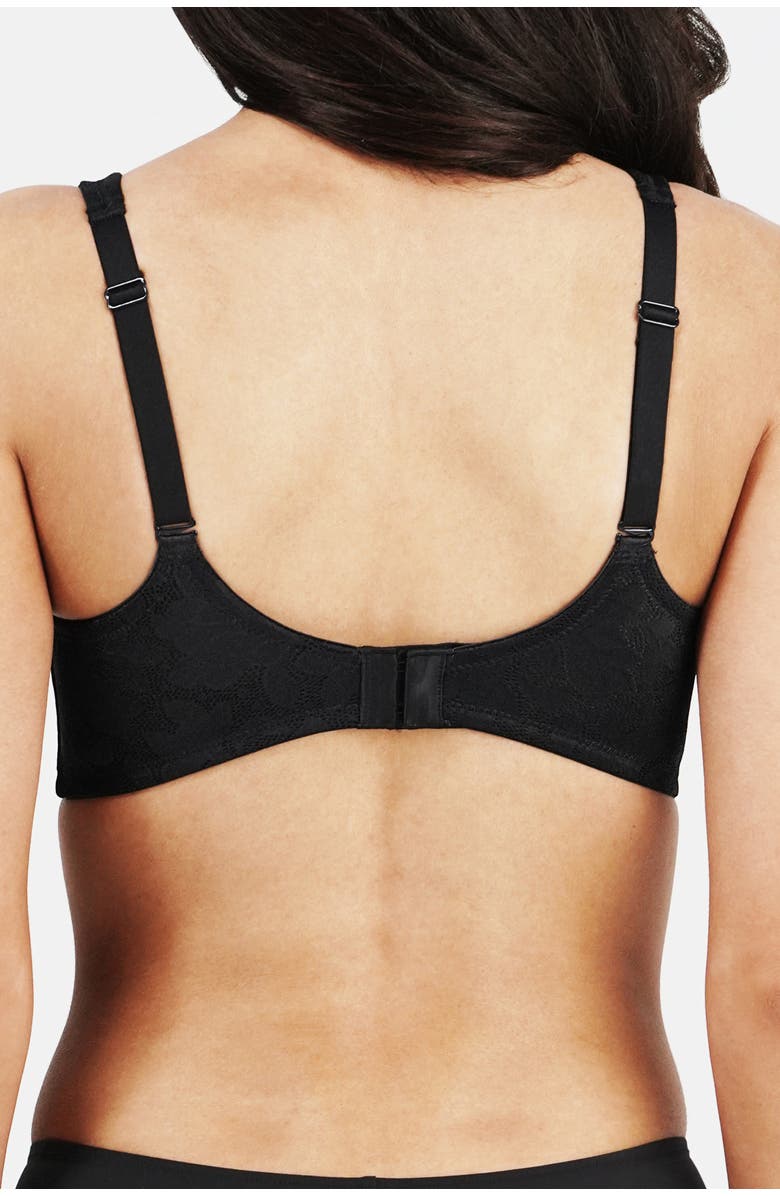Dominique Intimates Jolie Wire-Free Jacquard Soft Cup Minimizer Bra, Alternate, color, Black