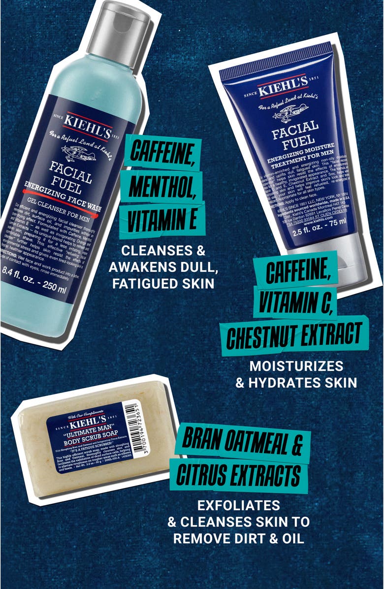Kiehl's Since 1851 Men's Energizing Essentials Gift Set $70 Value, Alternate, color,
