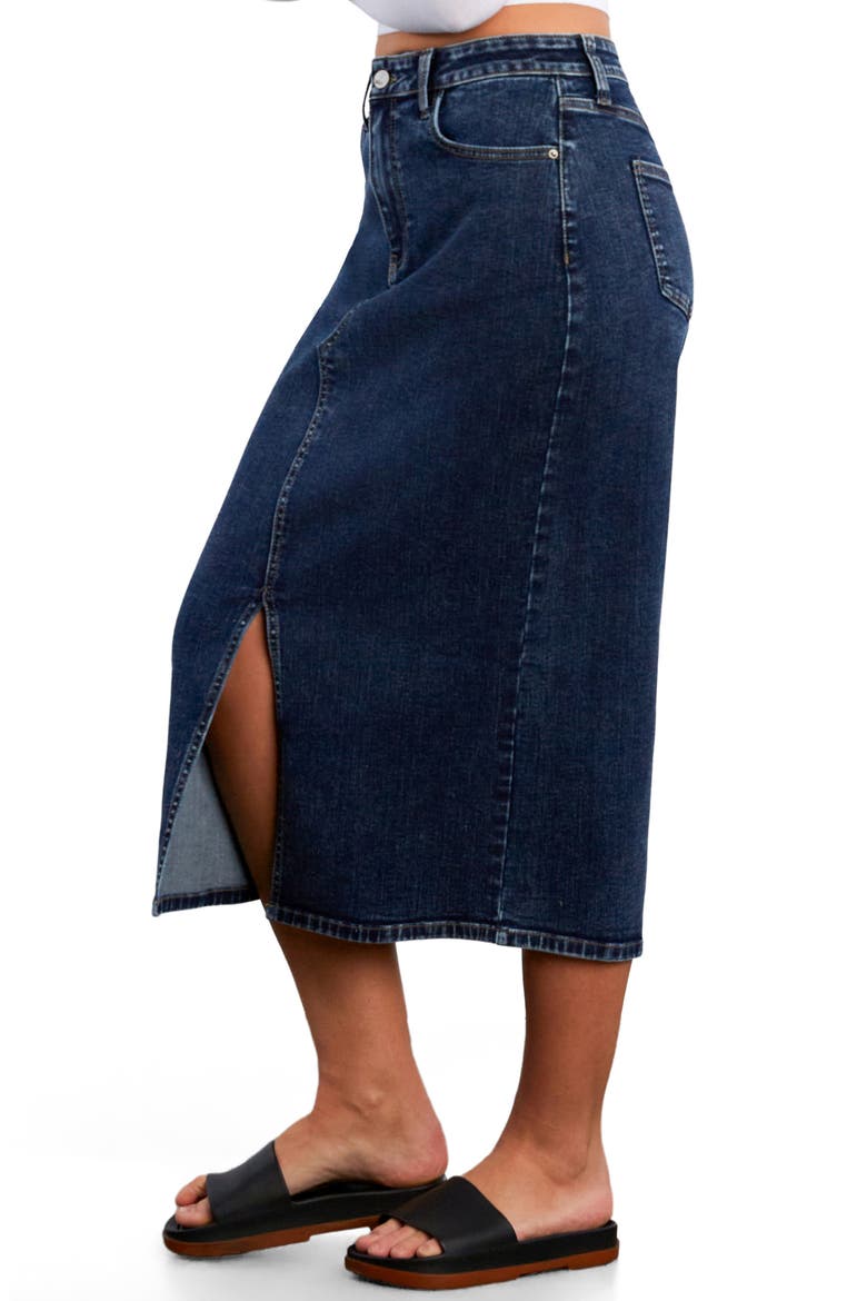 Lucy Denim Midi Skirt, Alternate, color, PETAL DENIM