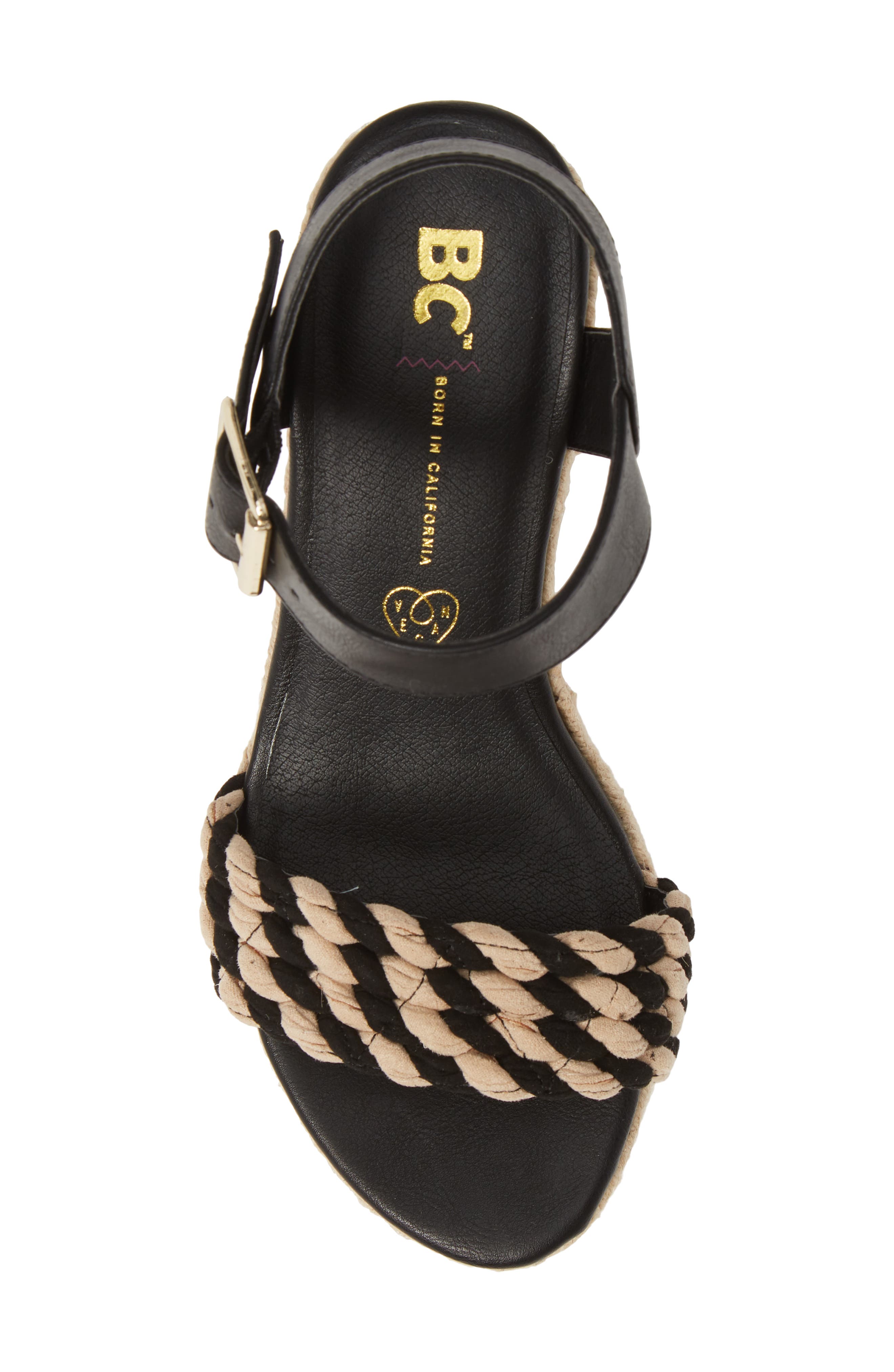 BC Footwear Dew Drops Vegan Espadrille Wedge Sandal, Alternate, color, 