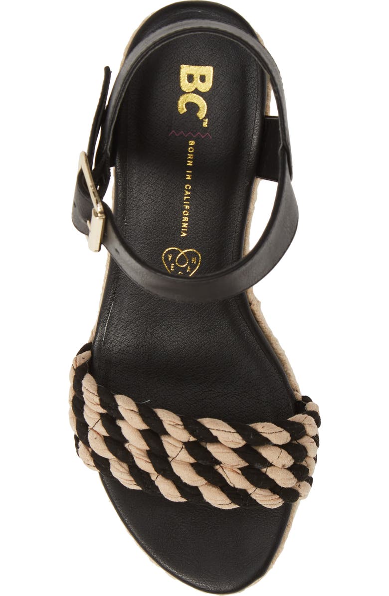 BC Footwear Dew Drops Vegan Espadrille Wedge Sandal, Alternate, color,
