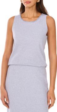 Vince Camuto Whipstitch Sleeveless Sweater