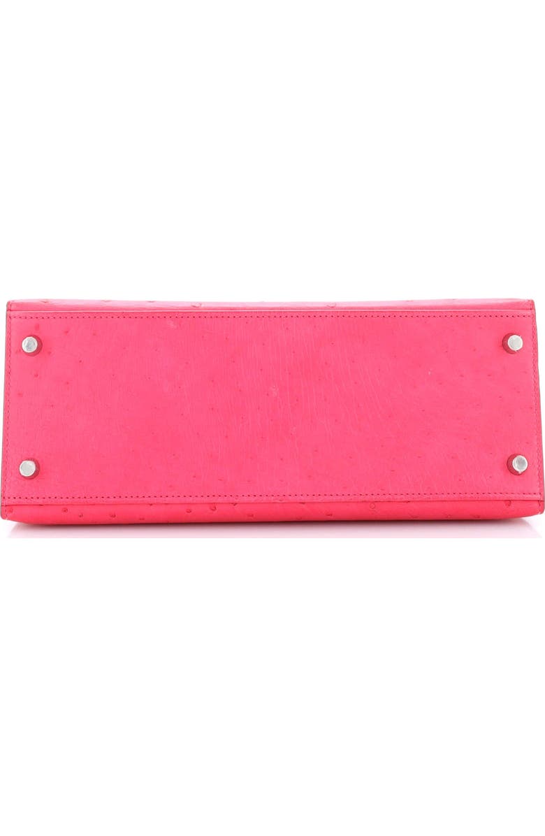 Pre-Owned Hermes Kelly Handbag Pink Ostrich with Palladium Hardware 28, Alternate, color,