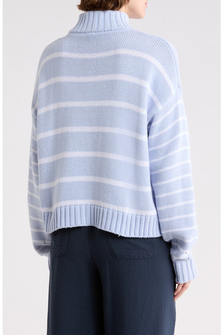 Cotton Blend Quarter Zip Sweater, Alternate, color, COUNTRY AIR PURPLE