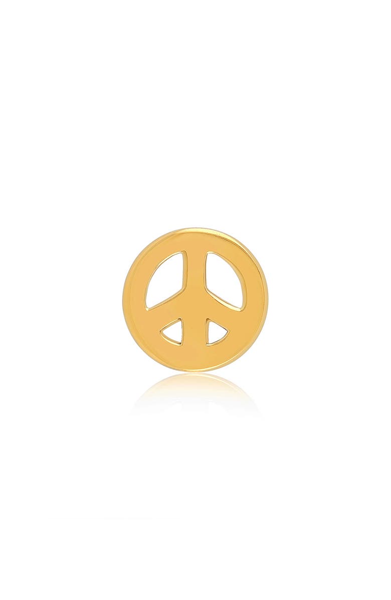 EF Collection Single Mini Peace Stud Earring, Main, color, 