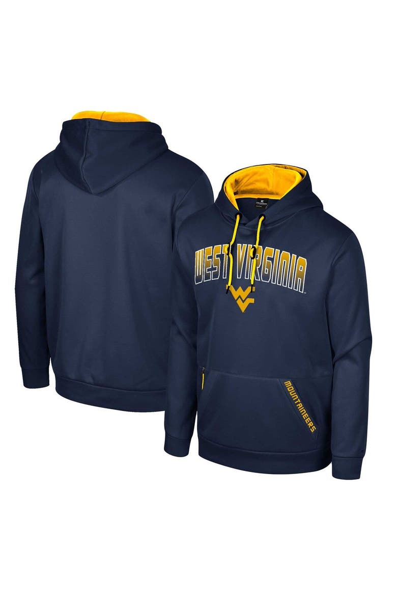 COLOSSEUM Men's Colosseum Navy West Virginia Mountaineers Reese Pullover Hoodie, Main, color, 