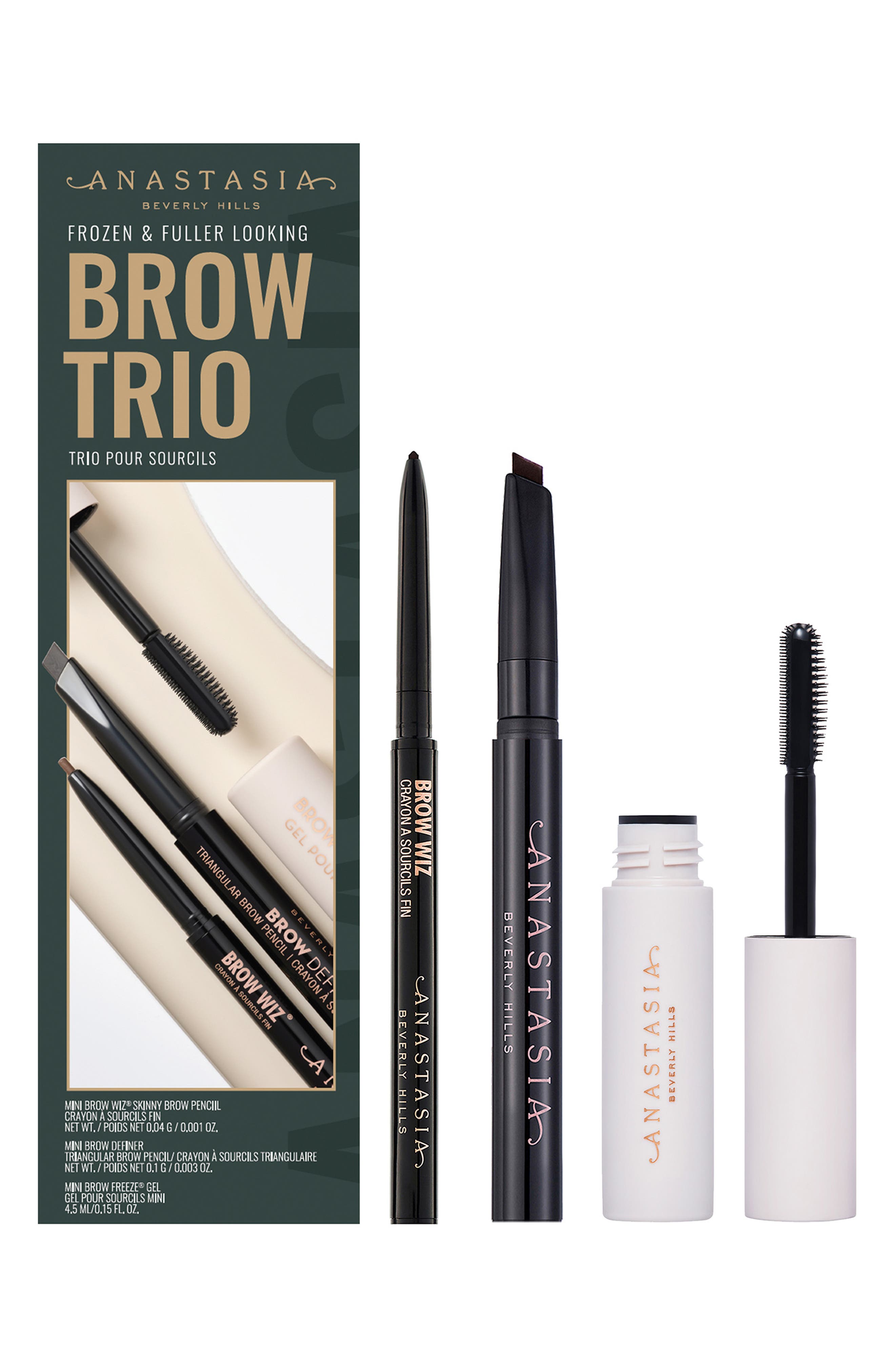 Anastasia Beverly Hills Frozen & Fuller-Looking Brow Trio in Ebony 