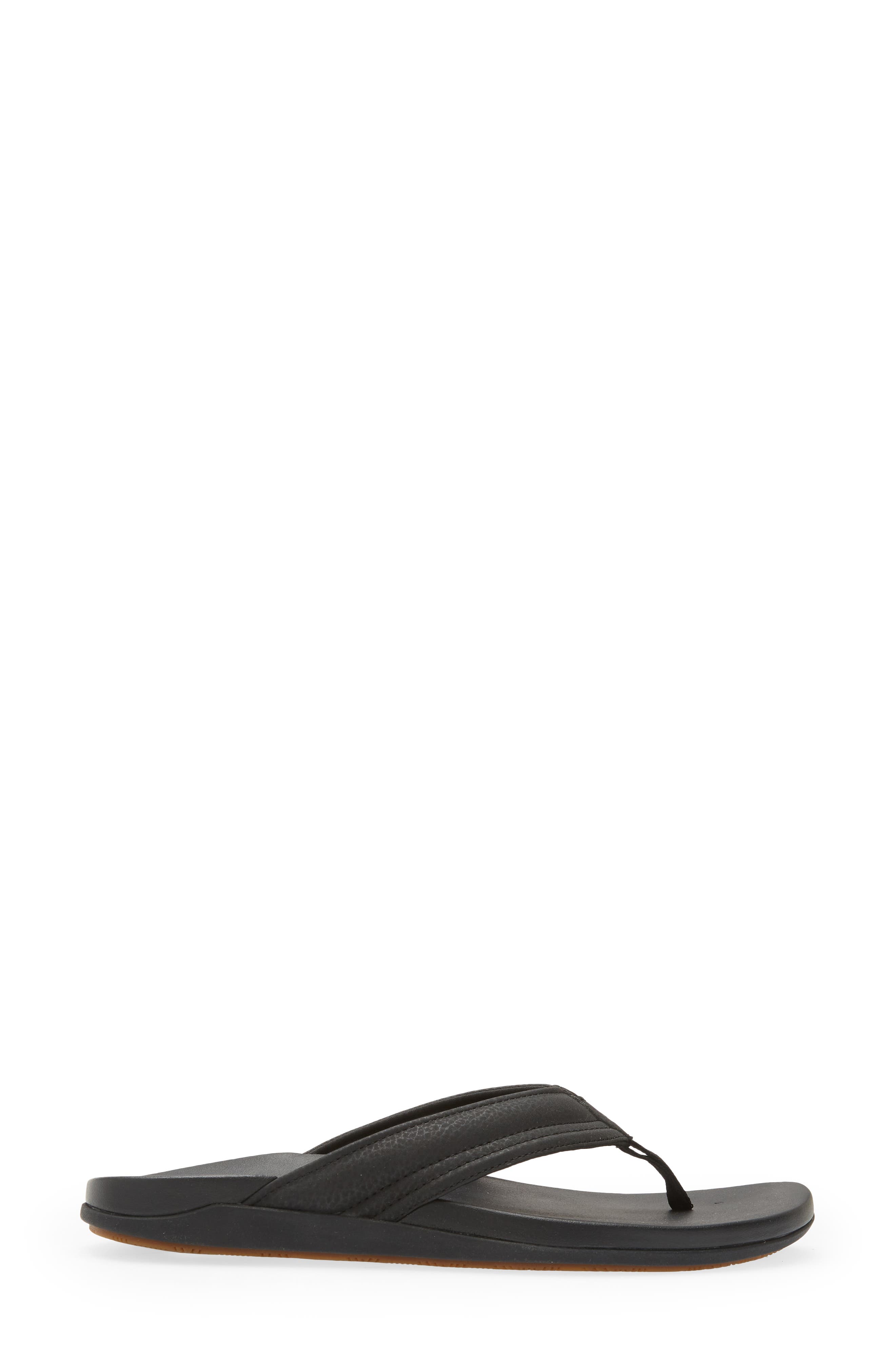 OluKai Maha Flip Flop, Alternate, color, Black / Black