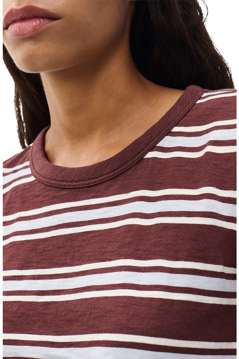 The Slub Stripe T-Shirt, Alternate, color, BROWN BLUE MULTI
