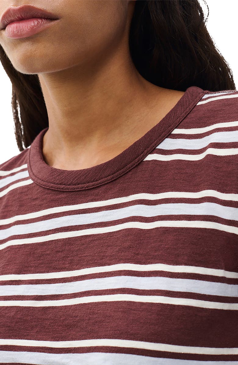 rag & bone The Slub Stripe T-Shirt, Alternate, color, Brown Blue Multi