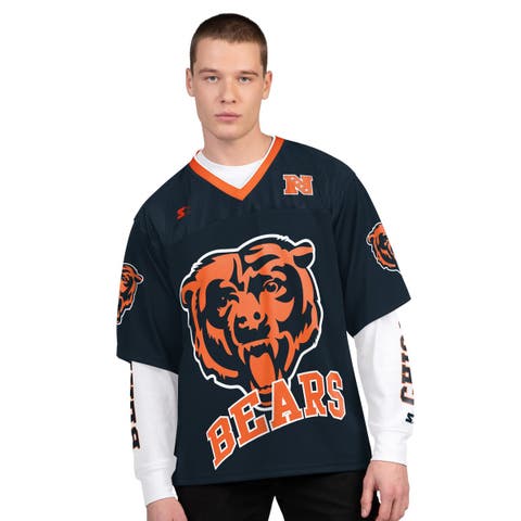 Men's Starter Navy/White Chicago Bears Short Sleeve & Long Sleeve T-Shirt Combo Pack