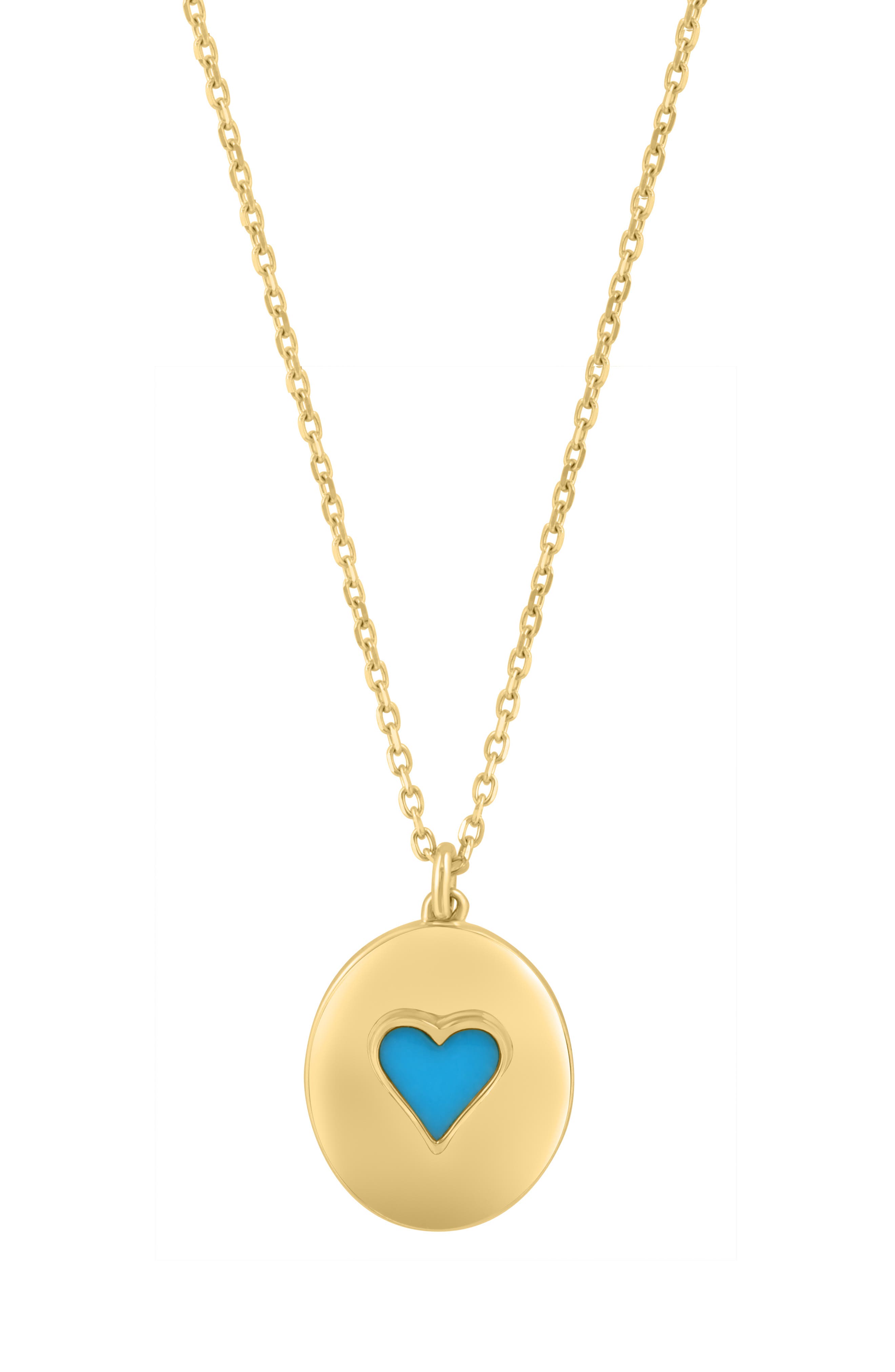 Gold Plated Sterling Silver Heart Pendant Necklace