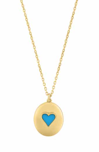 Gold Plated Sterling Silver Heart Pendant Necklace