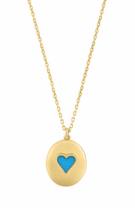 Gold Plated Sterling Silver Heart Pendant Necklace