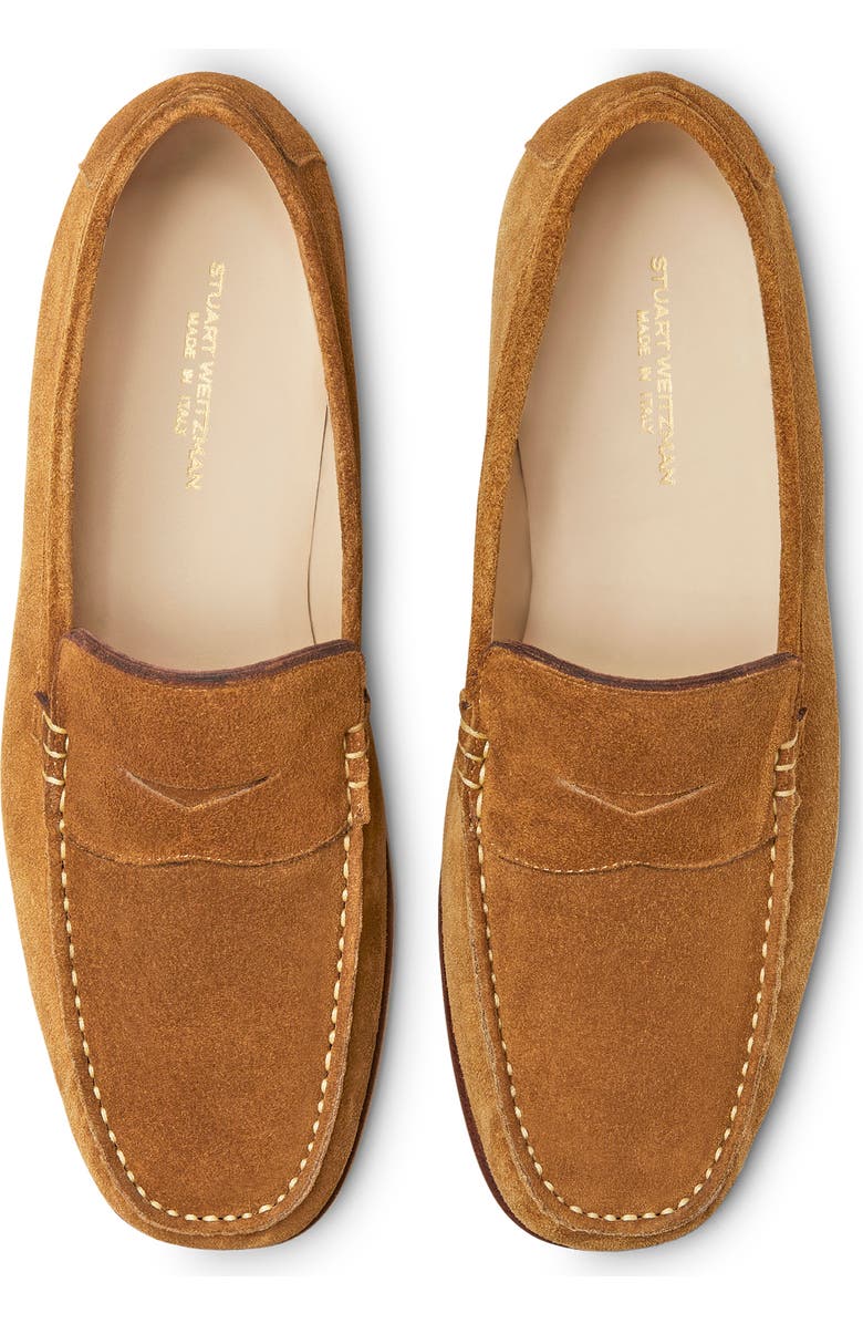 Stuart Weitzman Brady Penny Loafer, Alternate, color, Camel Tan