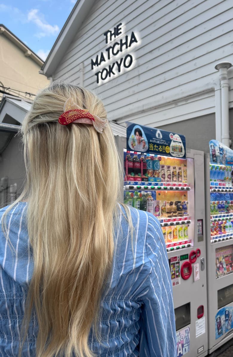 Solar Eclipse Koi Fish Barrette, Alternate, color, 