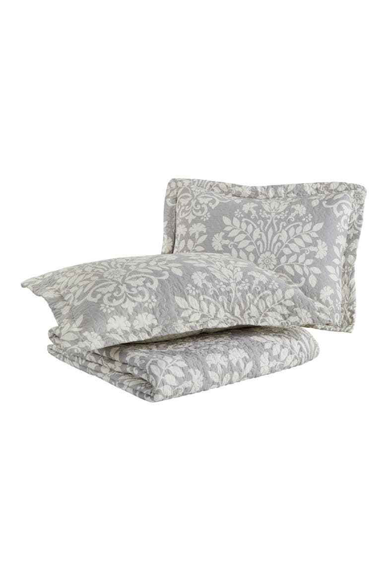 Rowland Twin Quilt & Sham Set, Main, color, DOVE GREY
