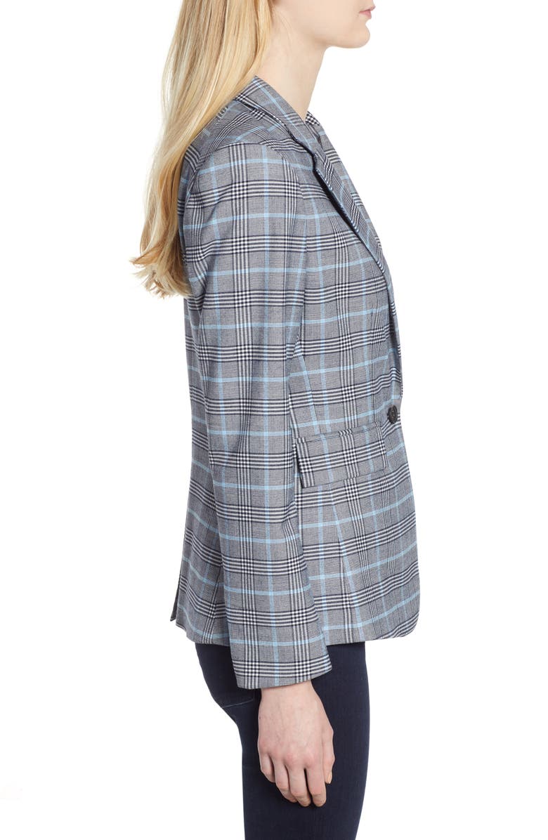 1.STATE Plaid One-Button Blazer, Alternate, color,