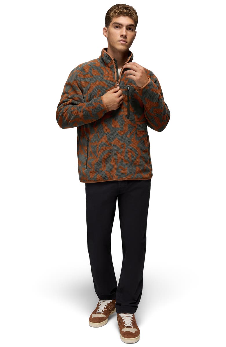 prAna Tuff Fluff Fleece Half Zip Pullover, Alternate, color, Thyme Freestyle