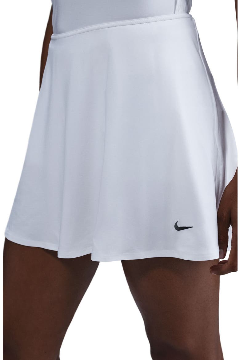 Victory Dri-FIT Mid-Rise Tennis Skort, Alternate, color, WHITE/ BLACK