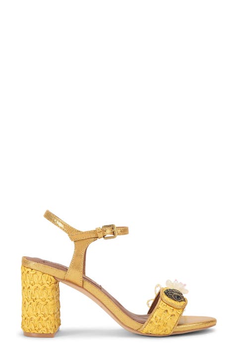 Kensington Embellished Raffia Sandal (Women)