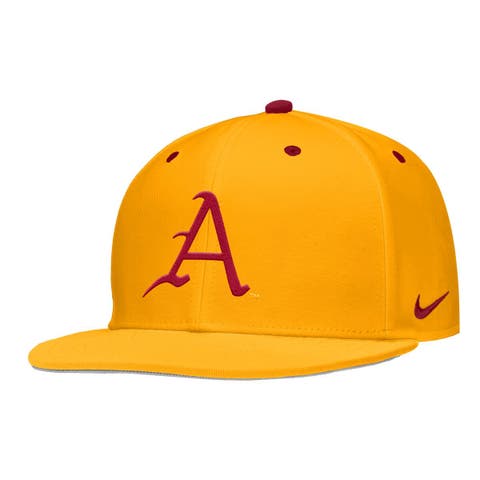 Men's Nike Gold Arkansas Razorbacks 2025 On-Field True Performance Baseball Fitted Hat