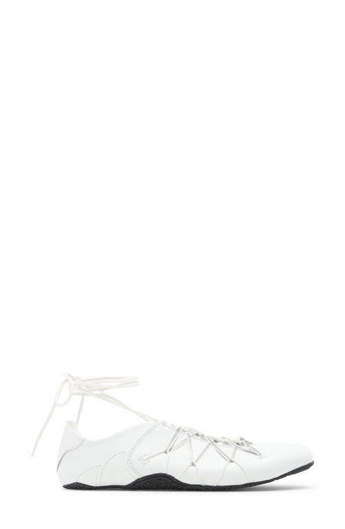 Jeffrey Campbell Regimen Ankle Wrap Sneaker In White Combo