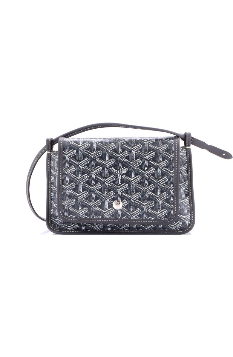 Pre-Owned Goyard Plumet Clutch Wallet Coated Canvas, Main, color, Gray