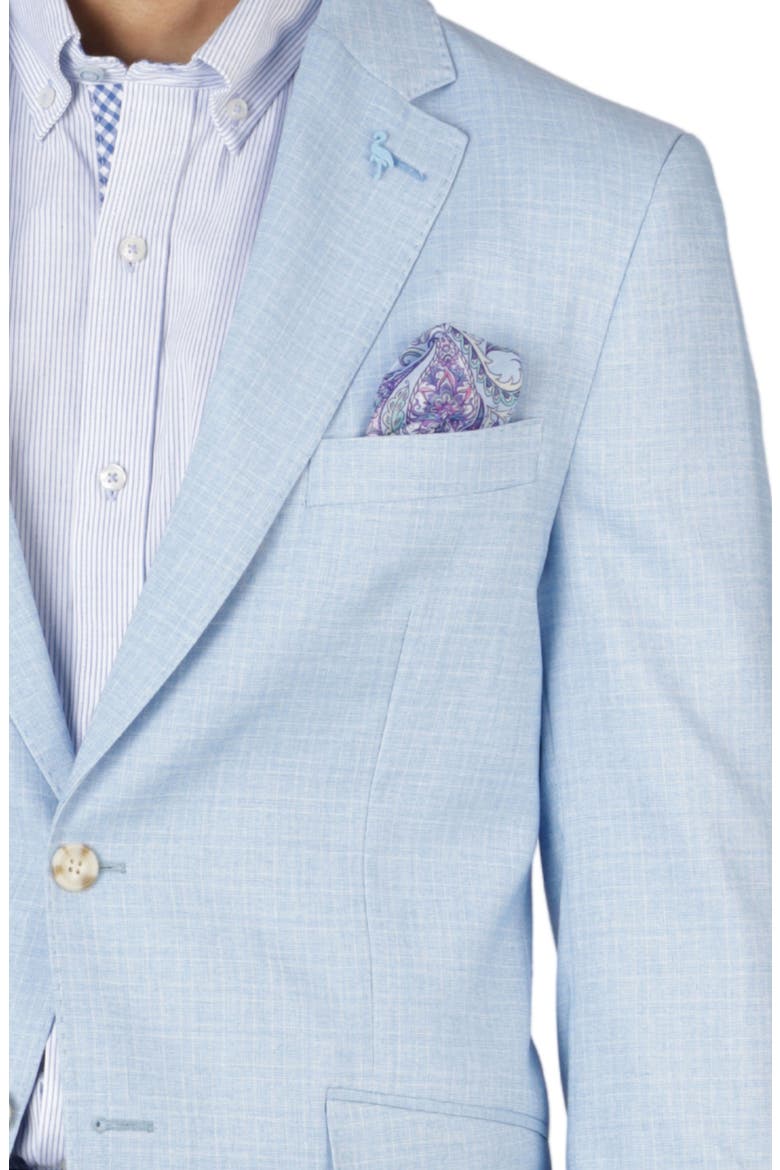 Modern Fit Mini Shadow Plaid Sport Coat, Alternate, color, LIGHT BLUE