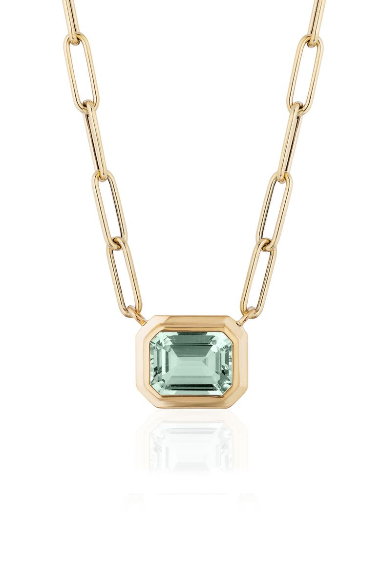 Manhattan Emerald Cut Pendant Necklace, Alternate, color, TRANSLUCENT GREEN
