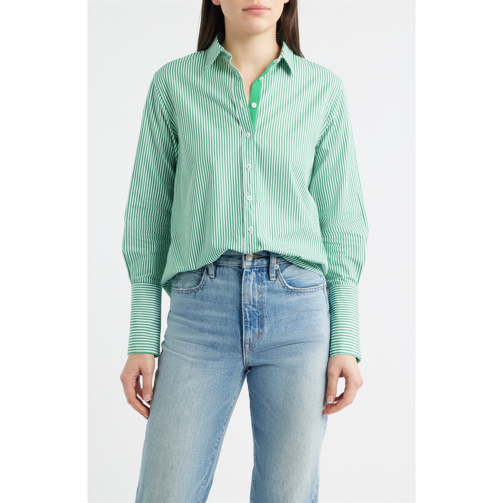 Shirty Elodie Stripe Cotton Button-up Shirt In Multi